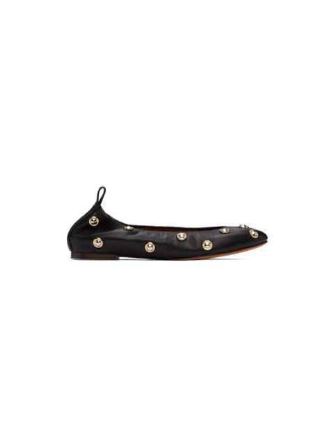 Lanvin Black Studs Ballerina Flats