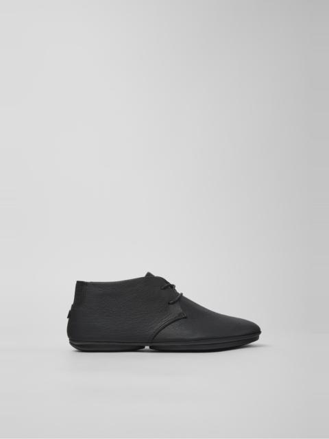 CAMPER Right Nina Black Leather Ankle Boots for Women.
