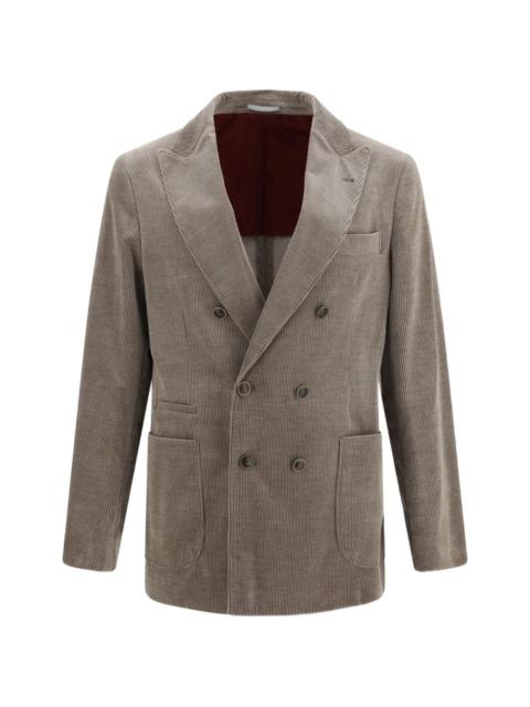 Brunello Cucinelli double-breasted corduroy jacket