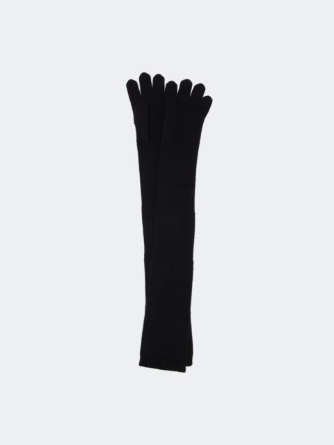 NOUR HAMMOUR Cashmere and wool gloves