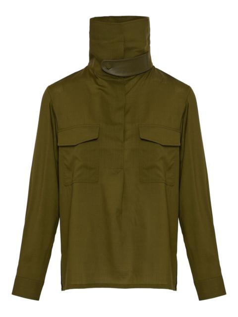 Yves Salomon high-neck blouse