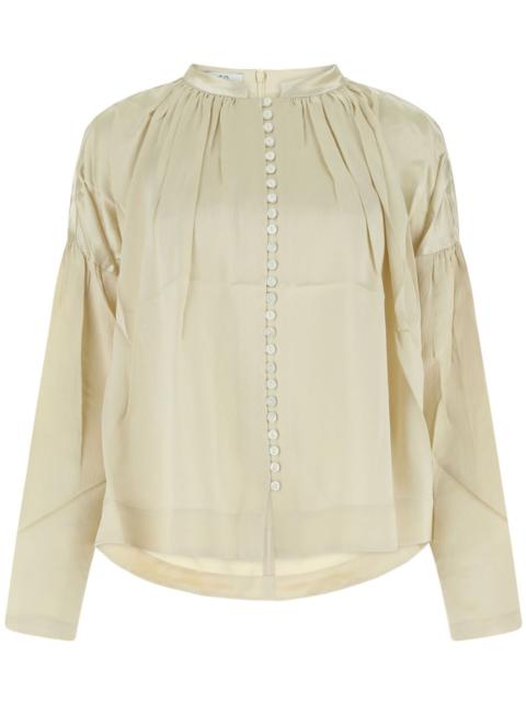 CO ruched-detail round-neck blouse