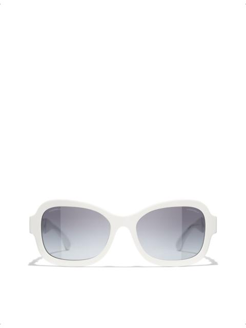 CHANEL CH5465Q rectangle-frame acetate sunglasses