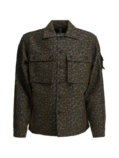 BEAMS PLUS animal-print pocket coat