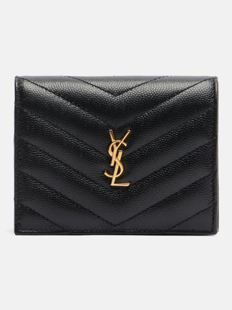 SAINT LAURENT Cassandre leather card holder