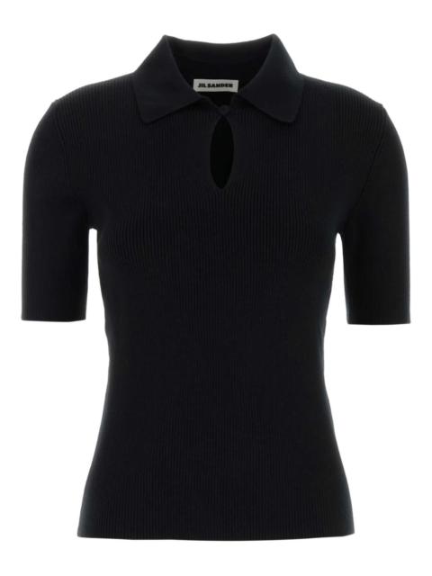 Jil Sander Keyhole wool polo shirt
