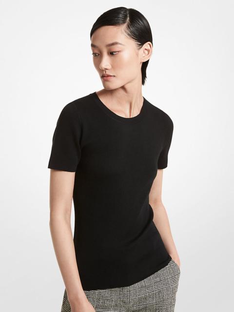 MICHAEL KORS COLLECTION Cashmere Short-Sleeve Sweater