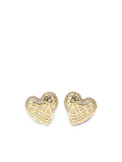 Vivienne Westwood Evangeline crystal-embellished heart earrings