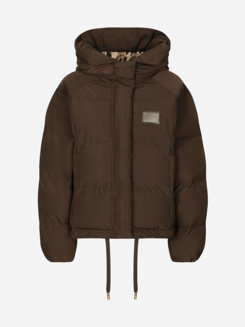 Dolce & Gabbana Padded nylon jacket with logo tag