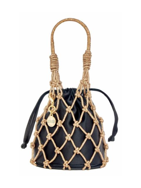 JUDITH LEIBER Sparkle Net Satin Pouch multi