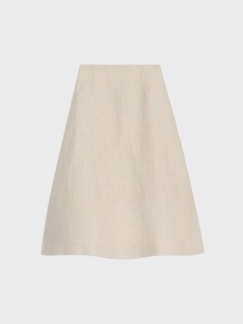 Theory Midi Circle Skirt in Basket Weave Linen