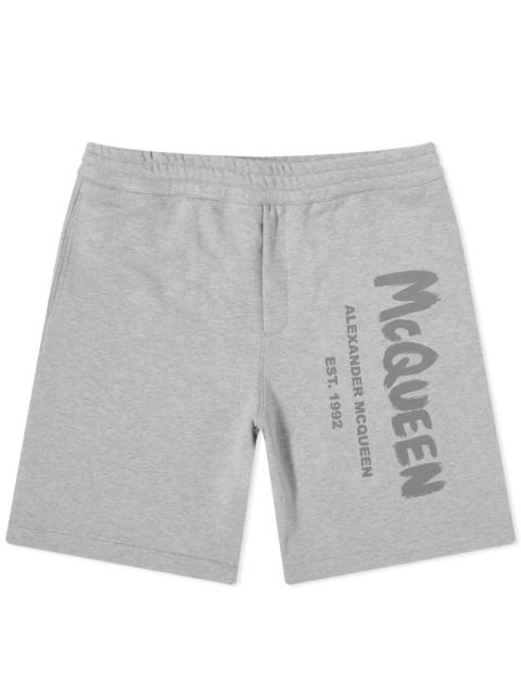 Alexander McQueen Alexander McQueen Graffiti Logo Sweat Short