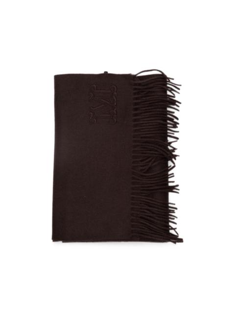 Max Mara monogram fringed scarf