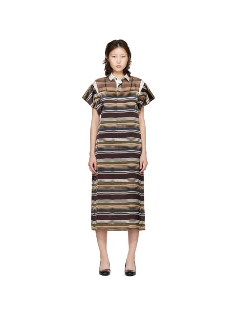 Multicolor Horizontal Stripe Midi Dress