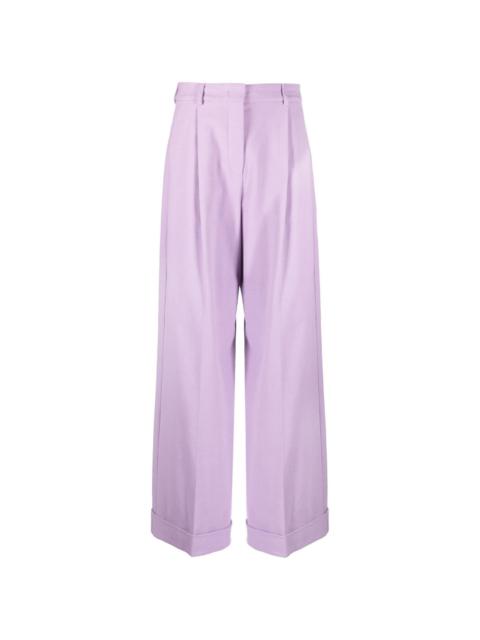 high-waisted wide-leg trousers