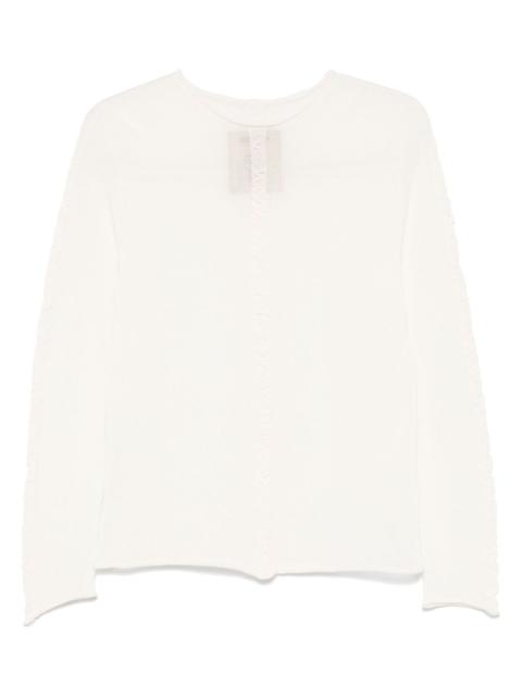 UMA WANG vertical-seamed cashmere jumper