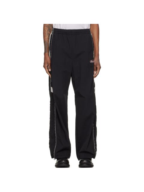 We11done Black Hook & Eye Track Pants