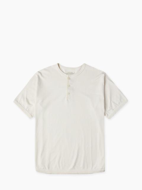 FULLCOUNT FULLCOUNT 5222H-21 FLAT SEAM HEAVYWEIGHT HENLEY T-SHIRT ECRU