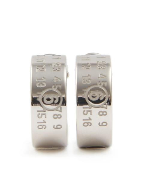 MM6 Maison Margiela Mm6 Maison Margiela Numeric Engraved Hoop Earrings