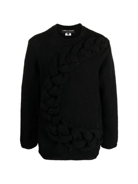 Comme des Garçons Homme Plus cable-knit crew-neck sweater