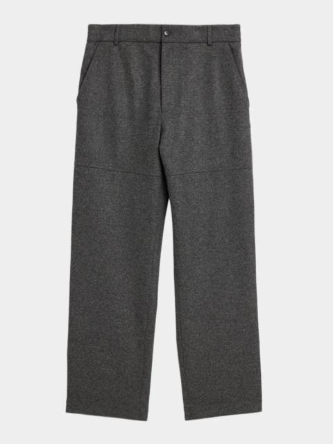 Moncler Men's Straight Leg Flat-Front Trousers