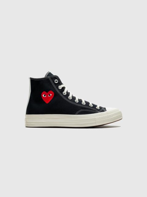 Comme des Garçons PLAY CHUCK TAYLOR ALL-STAR '70 HI "BLACK SINGLE HEART"