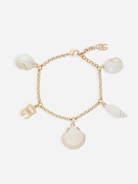 Dolce & Gabbana Bracelet with DG logo and shell charms