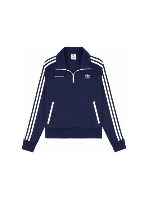 adidas adidas x Sporty & Rich Track Quarter Zip Navy/White