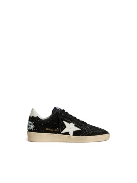 Golden Goose Ball Star in black suede with studs and white leather star sneakers