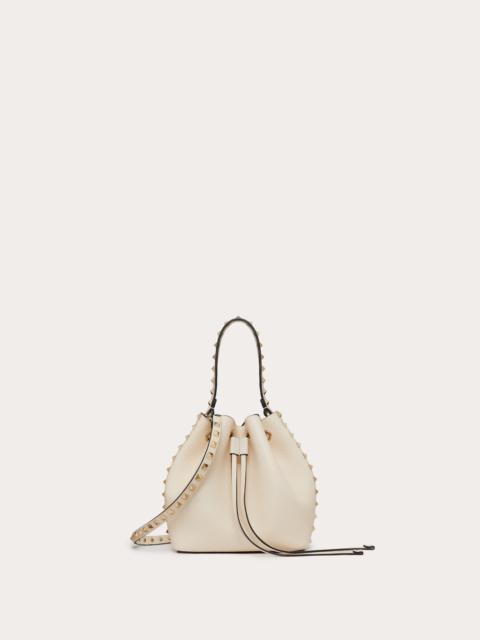 Valentino ROCKSTUD GRAINY CALFSKIN BUCKET BAG