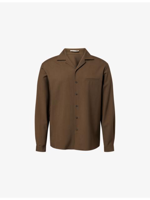 The Row Kanta Open-Collar Wool Shirt