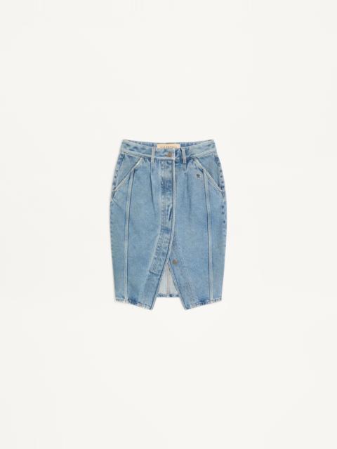 Valentino VALENTINO DENIM MIDI SKIRT