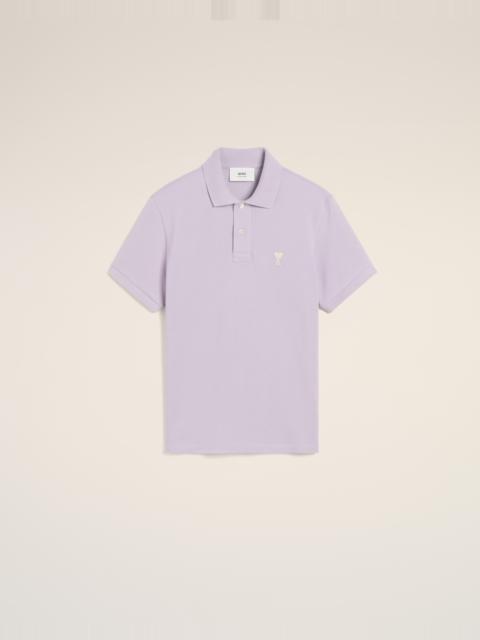 AMI Paris PURPLE COTTON AMI DE COEUR POLO SHIRT