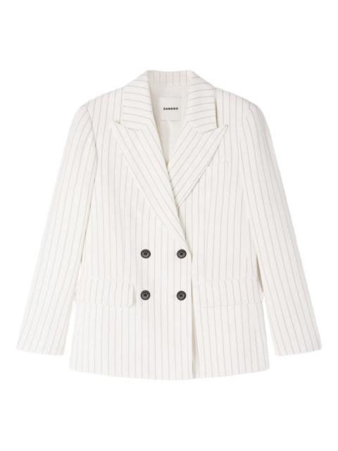 Sandro striped double-breasted blazer