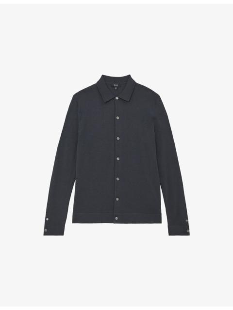 REISS Forbes Collared Wool Cardigan