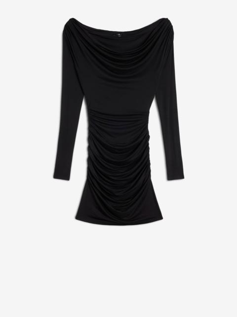 7 For All Mankind Draped Dress in Black