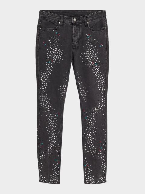 Ksubi Men's Van Winkle Embellished Skinny Jeans