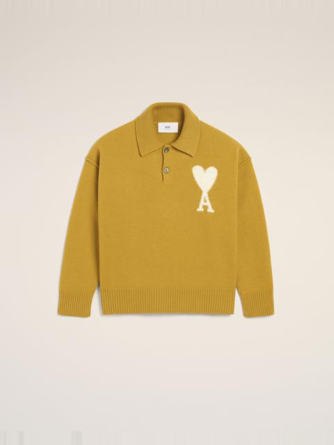 AMI Paris MUSTARD WOOL AMI DE COEUR POLO