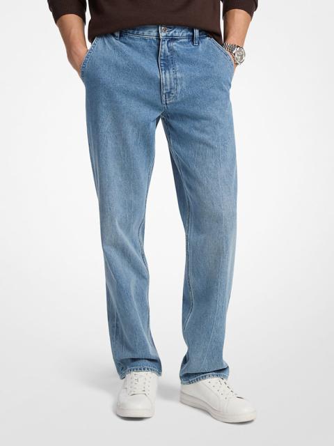 MICHAEL KORS Finn Straight-Leg Stretch Denim Jeans
