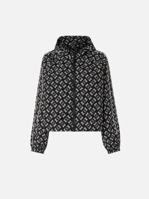 PINKO SPORTY JACKET WITH ALL-OVER LOVE BIRDS LOGO