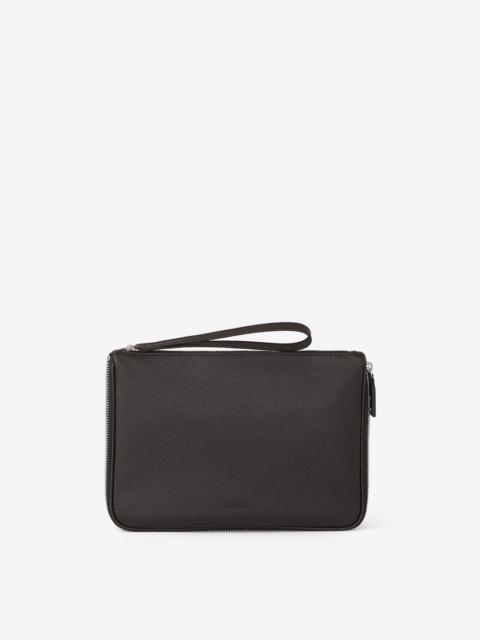 KENZO KENZO Kompact large leather box-pleat pouch bag