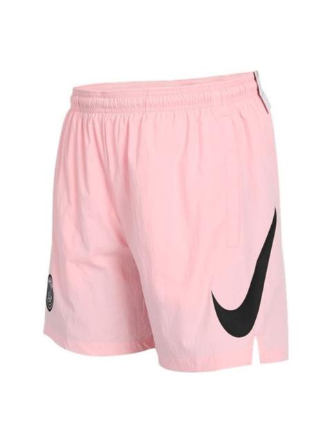 Nike Nike Paris Saint-Germain Contrasting Colors Logo Printing Sports Shorts Pink CW0792-658