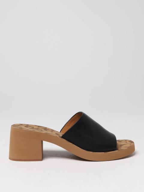 See by Chloé See by Chloé Joline mules in leather and rubber