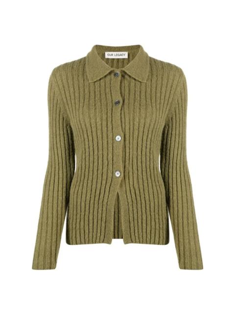 Our Legacy Fine buttoned ribbed cardigan