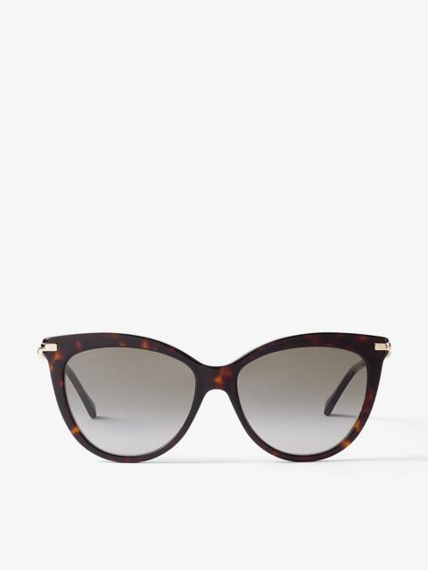 JIMMY CHOO Tinsley/g/s 56
Brown Havana Cat Eye Sunglasses with Pearls