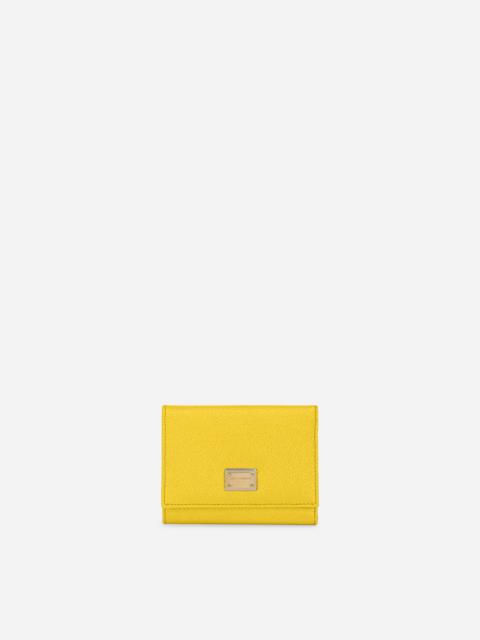 Dauphine calfskin French-flap wallet