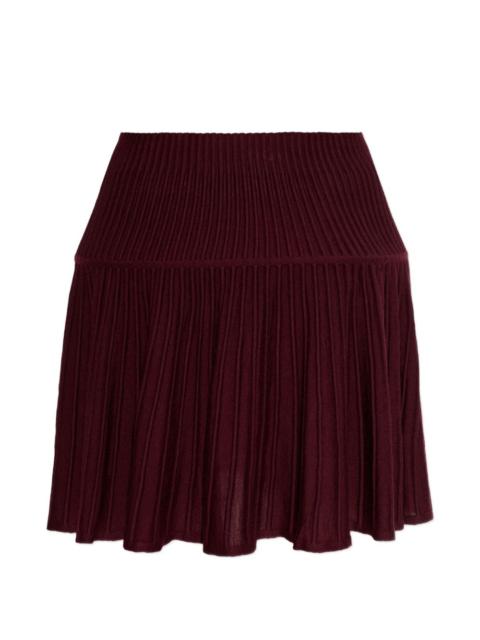 Alaïa burgundy mini skirt