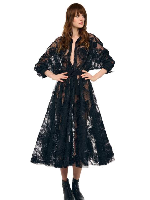 NORMA KAMALI OVERSIZED NK SHIRT FLARED DRESS