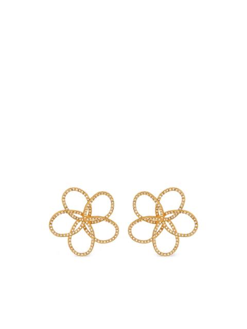 Oscar de la Renta flower-embellished earrings
