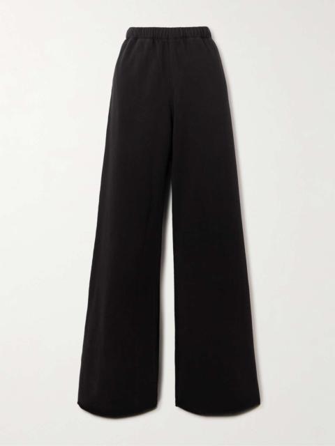 RE/DONE Hanes organic cotton-jersey wide-leg track pants